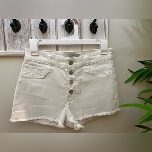 Abercrombie & Fitch Women's White Denim Cut-Off Shorts. Size 4/27